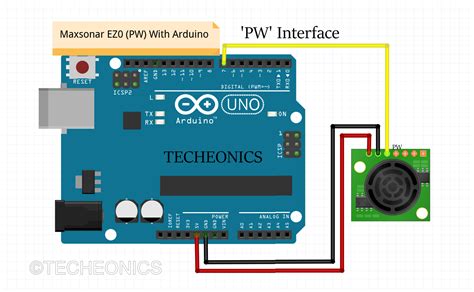 MaxSonar EZ0 Ultrasonics Sensor With Arduino 